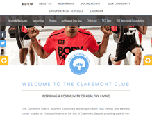 Tablet Screenshot of claremontclub.com